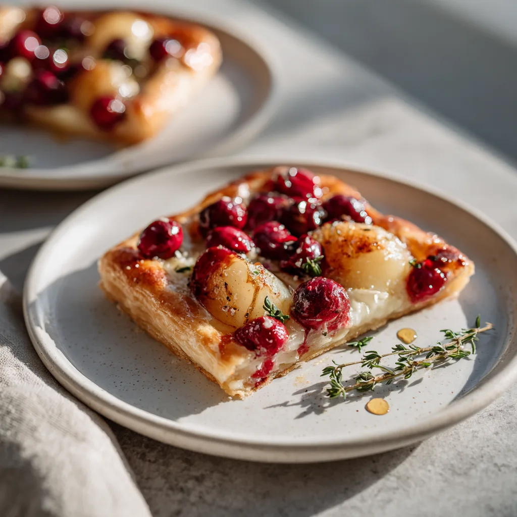 Easy Cranberry Brie & Pear Tart – The Ultimate Sweet-Savory Holiday Star