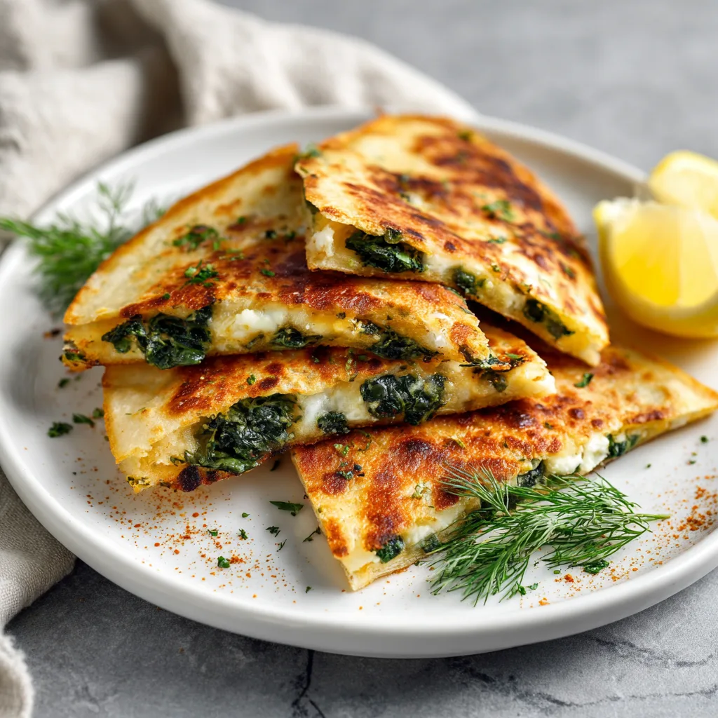 Crispy Greek Quesadillas: Spinach & Feta Melt – A Mediterranean Twist on a Classic Favorite