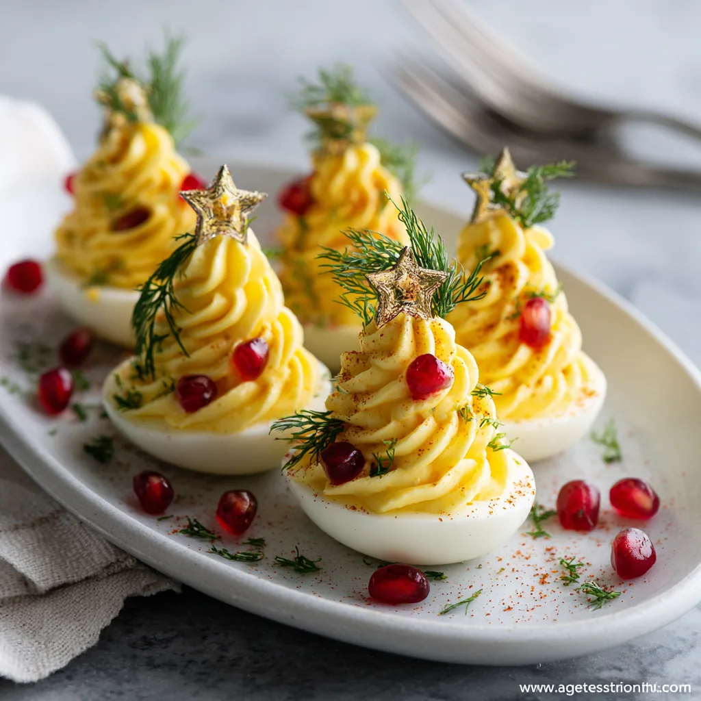 Christmas Tree Deviled Eggs – The Cutest Holiday Appetizer Everyone Will Love 🎄🥚