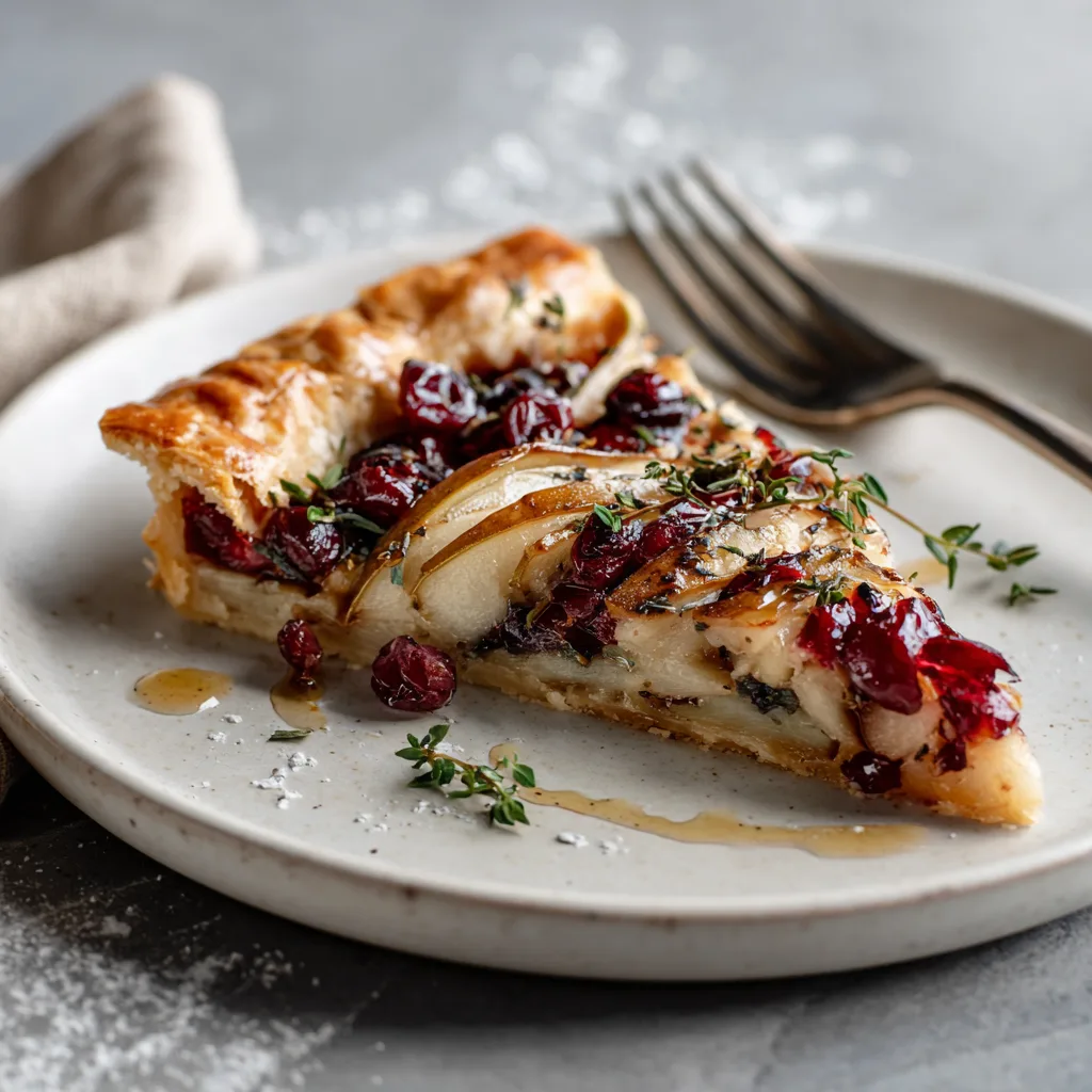 Easy Cranberry Brie & Pear Tart – The Perfect Sweet & Savory Puff Pastry Delight