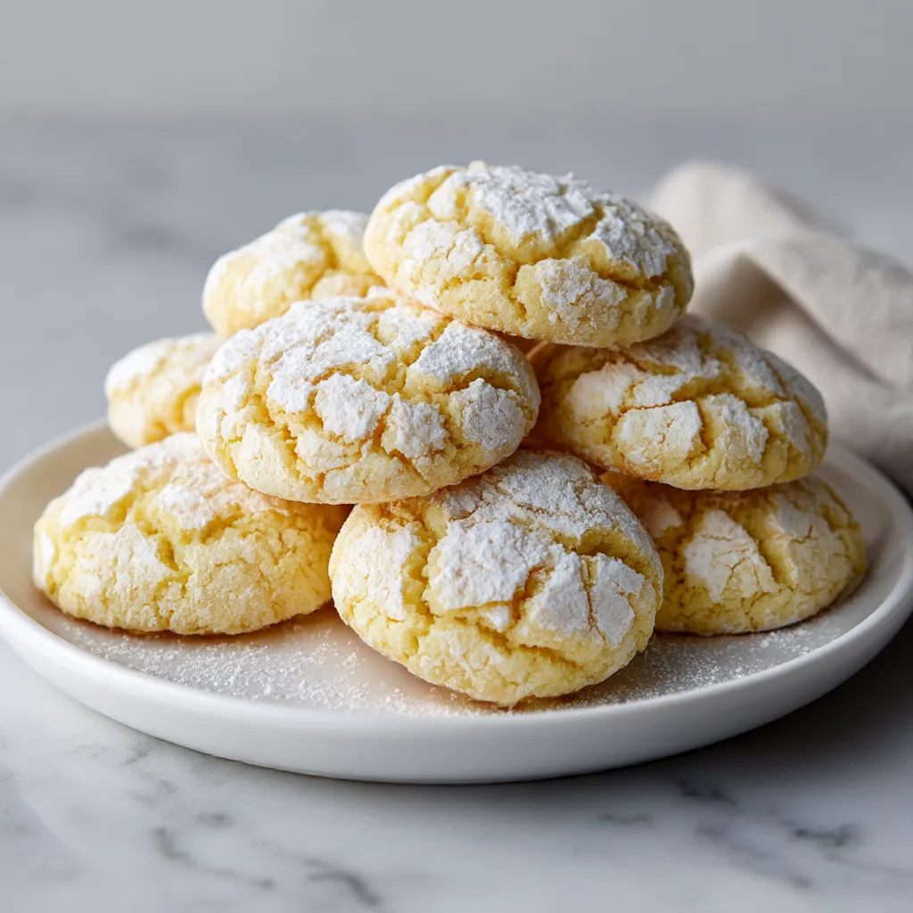🍋 Soft & Chewy Lemon Crinkle Cookies – A Bright, Zesty Treat Everyone Loves
