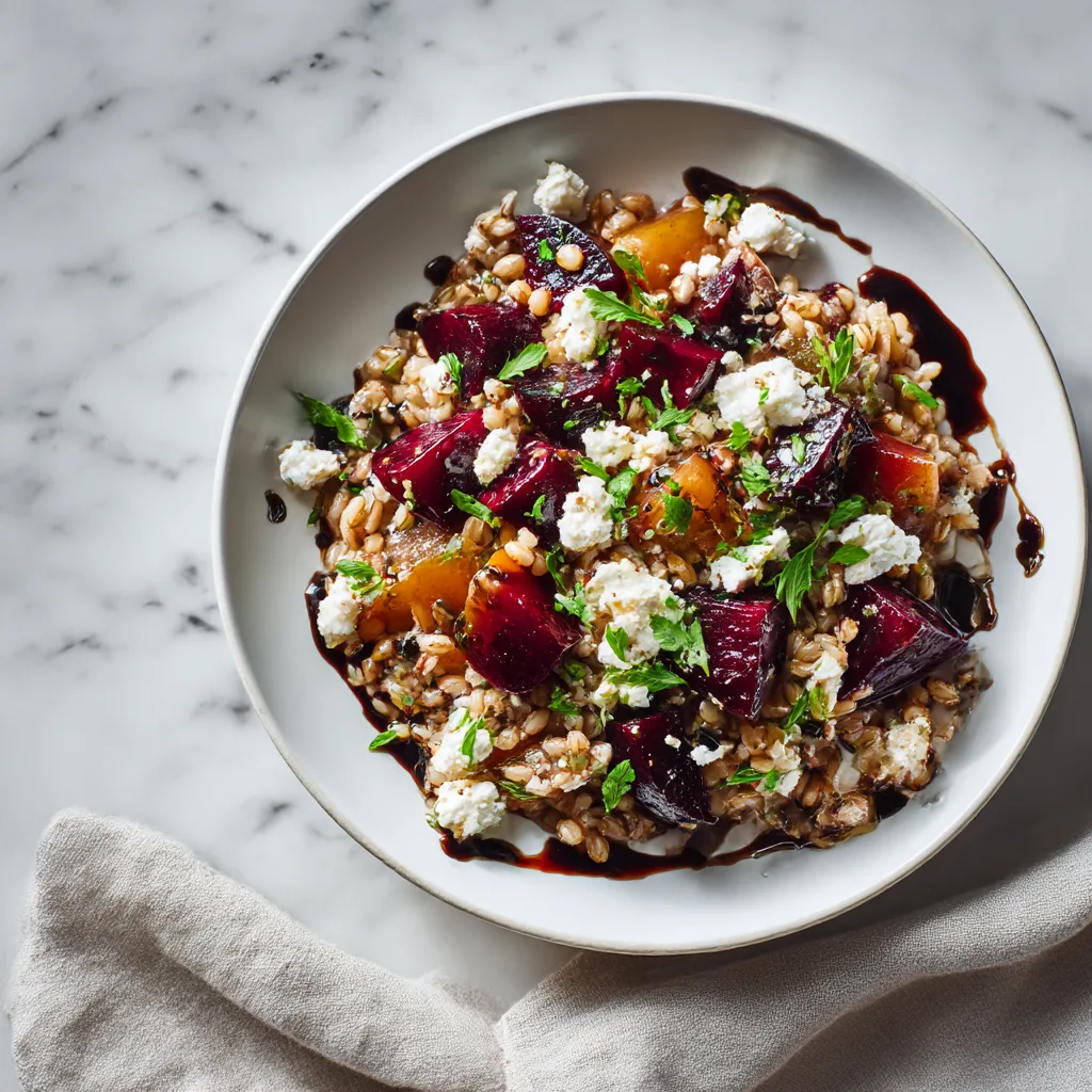 Warm Roasted Beet & Farro Salad – A Cozy, Nourishing Grain Bowl You’ll Make All Year Long