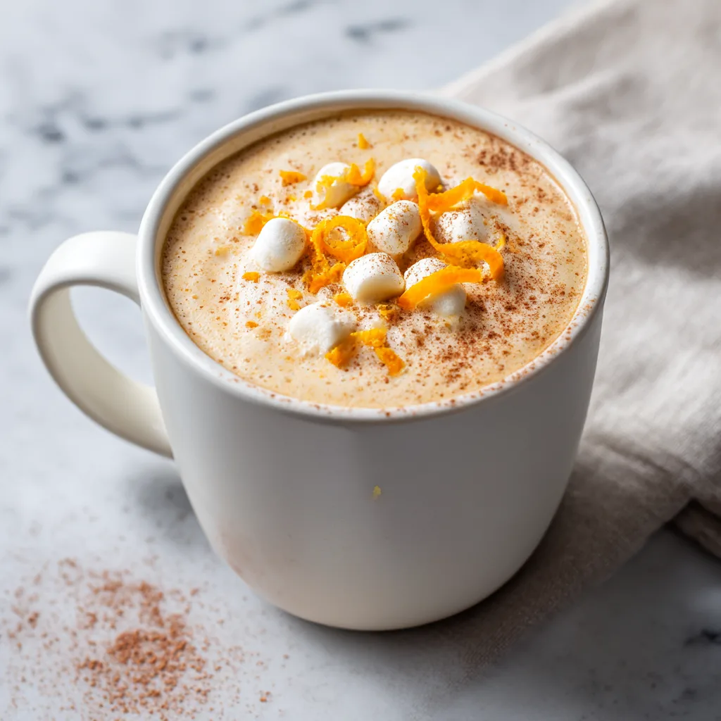 creamy orange white hot chocolate, white chocolate hot cocoa